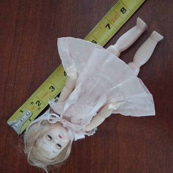 Vintage Handcrafted Doll Bed with Doll - 1940's - Picture 8 of 15